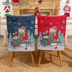 Printed Dining Room Protective Sleeve Home For Christmas Holiday Chair Cover