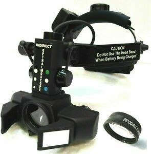 Free Shipping LED Indirect Ophthalmoscope with 20D lens Accessories &amp; Carry Bag