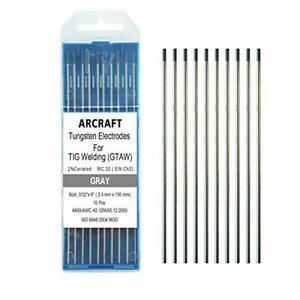 ARCRAFT TIG Welding Tungsten Electrodes 2% Ceriated 3/32&#034; x 6&#034;Grey WC20 10-Pa...