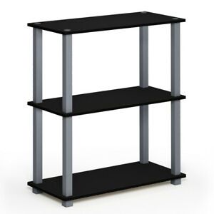Furinno Turn-S-Tube 3-Tier Compact Multipurpose Shelf Display Rack With Square