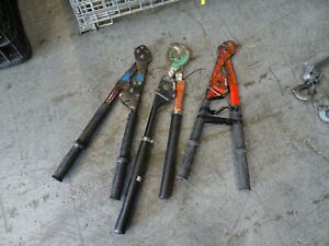 Lot of 3 HK Porter Ratchet Type Cable Cutter FOR REPAIR