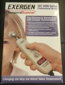 Exergen Professional Model TAT-5000 Temporal Scanner Thermometer-- NEW IN BOX