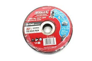 15 DIABLO 4-1/2&#034; X .040&#034; THIN KERF METAL/STAINLESS ANGLE GRINDER CUT-OFF WHEELS