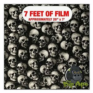 Hydrographic film Black Eyed Mini Skulls Camo hydro dipping 7&#039; x 20&#034; hydro dip