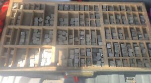 Vtg Columbia Tribune Letter Press Type DrawerAssorted Numbers,letters &amp; Sym
