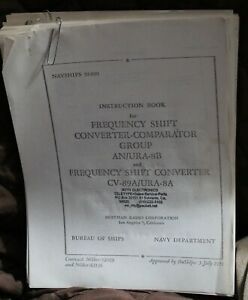 Teletype Navships 91490 For Frequency Shift Converter Comparator  Manual
