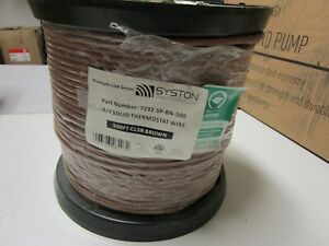 THERMOSTAT WIRE 18/4 CL3R Brown Thermostat Wire 500ft Spool - SYSTON 7232-SP-BN