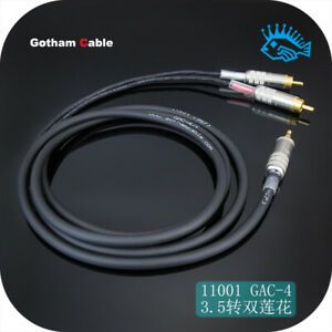 3.5mm headphone plug to dual RCA analog audio hifi fever signal cable Gotham