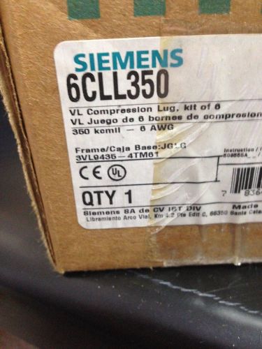 Siemens compression lug kit 6cll350 for sale