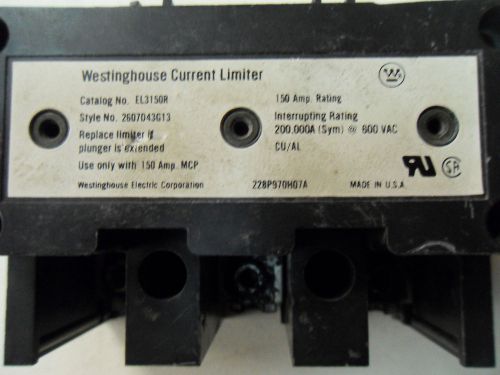 (F1) 1 WESTINGHOUSE LFB3150R CURRENT LIMITER