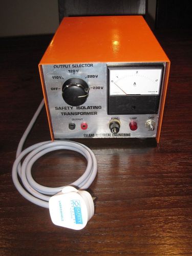 Safety isolation transformer vin 230vac vout 230,220,120,110vac max 1a for sale