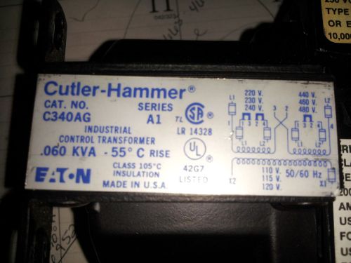 CUTLER HAMMER C340AG .060 KVA 240/480-120 LIGHTLY USED GREAT CONDITION #B70