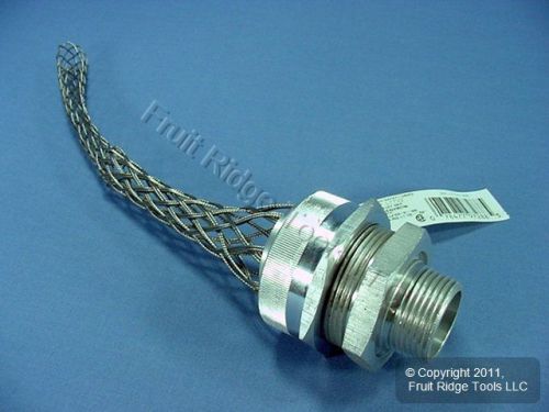 Leviton deluxe strain relief cable cord grip 1&#034; npt 1.125-1.250&#034; l7722 for sale