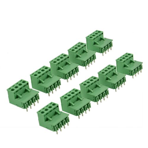10sets 10x new 2edg 4pin screw terminal block connector pitch right angle for sale