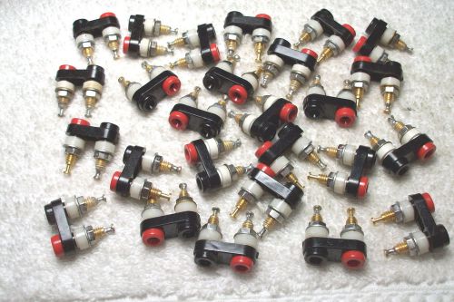 26 Dual 2mm Red &amp; Black Banana Jacks  Gold Plated  Removed from IBM equipment