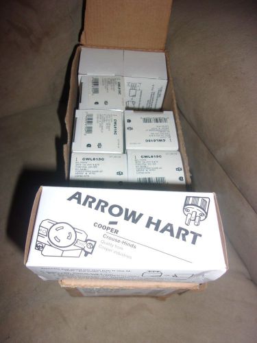 ARROW HART COOPER / CROUSE-HINDS CWL615C 15A 250V 2P 3W Locking Plug, Lot  5