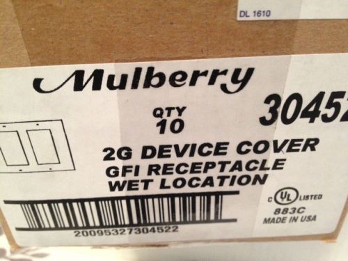 Mulberry Metal 30452 GFI Receptacle, 2-Gang, Weatherproof Cover