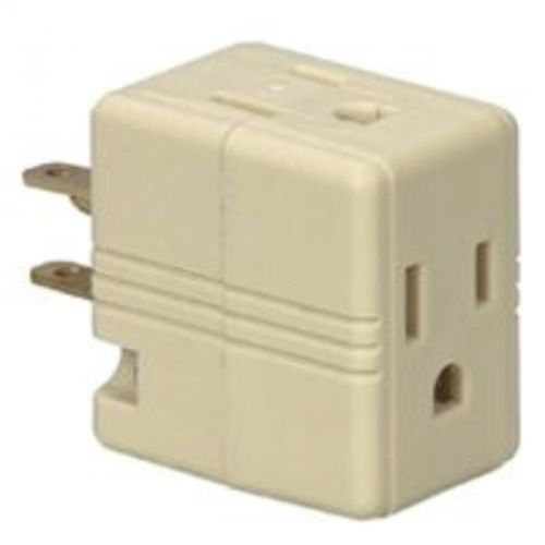 Wht 3Outlet 3Wire Gnd Cube Tap COOPER WIRING Household Extension Cords BP1482V