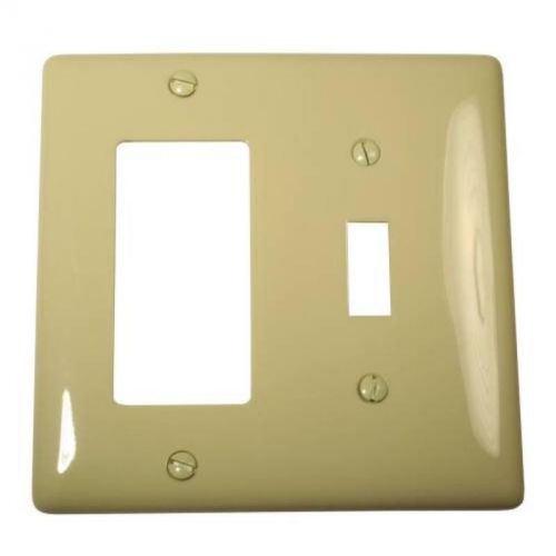 Wallplate Midi 2-Gang Toggle/Receptacle Ivory NPJ126I Decorative Switch Plates