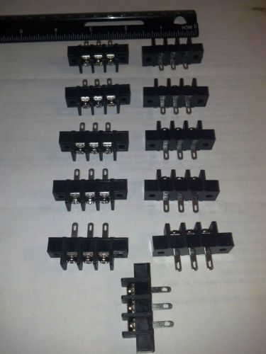 11 pieces DINKLE Barrier Style TERMINAL BLOCK DT-35 300V 15A 3 POLE 3P