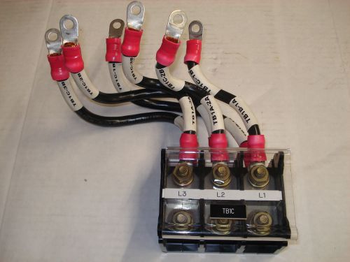 Idec bn200nw, 600v, 200amp, 3 pole terminal block w/ cables for sale