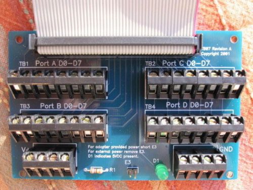 Tb07 terminal block - 50-pin header to 40 screw terminals and cable for sale