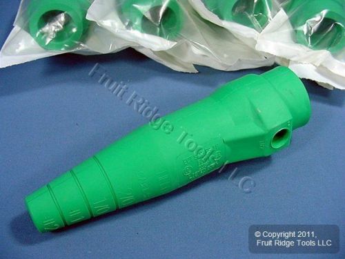 5 leviton green 18 series male cam plug connector insulating sleeves 18sdm-22g for sale