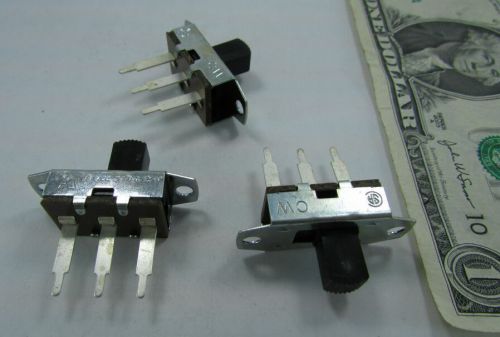 Lot 10 CW Panel Mount 3 Terminal Slide Switches 6A 125VAC .5A DC CSA UL Electric