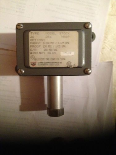 New-No Box, United Electric J6 356 9589 Pressure Switch