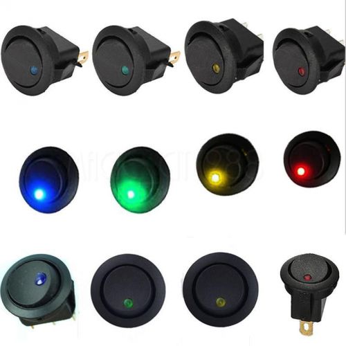 4pcs on/off round rocker switch led illuminated car dashboard dash boat van hot for sale
