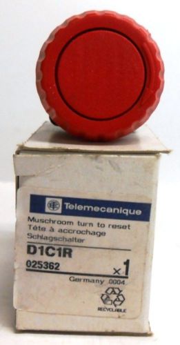 TELEMECANIQUE,  E-STOP PUSH-BUTTON, D1C1R, RED, NEW IN BOX