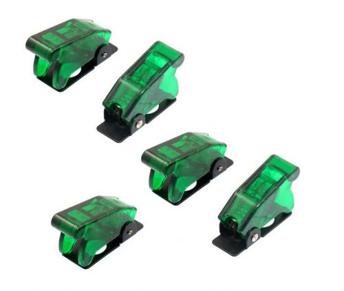 5 Pcs 12mm . Transparent Green Safety Flip Cover for Toggle Switch