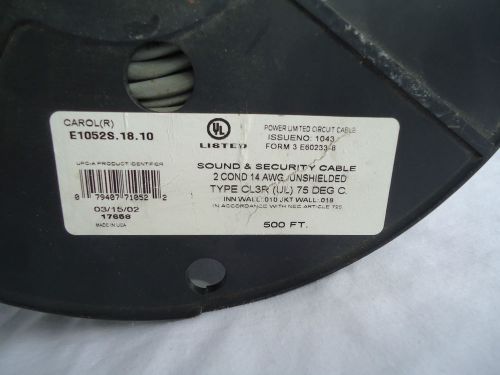 Carol cable  e1052s.18.10  unshld multicond cable 2cond 14awg 500ft for sale