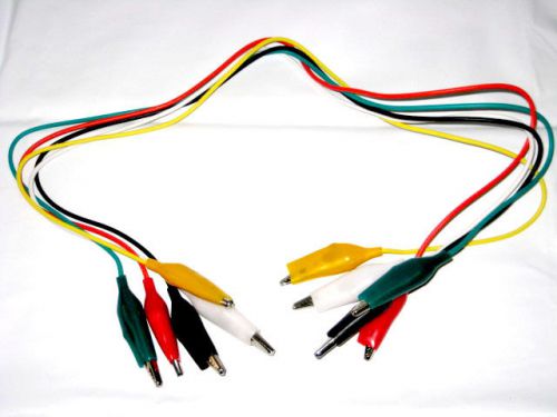 Lot(5) big alligator lead set color booted with 2&#039; wire for sale