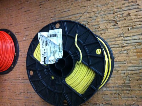 THHN #12 Gage Solid Copper Yellow Wire 500&#039; Roll