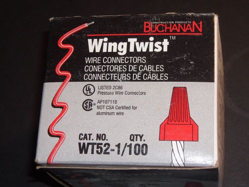 Buchanan wing twist wt-52 (100) count- red wire nuts for sale
