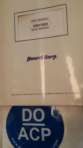 Penril corp 300/1200 data modem user manual  r3-s32 for sale