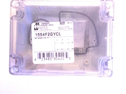 HAMMOND ENCLOSURE CLEAR COVER PART1554F2GYCL, 4-11/16&#034; x 3-1/2&#034; x 2-3/8&#034;