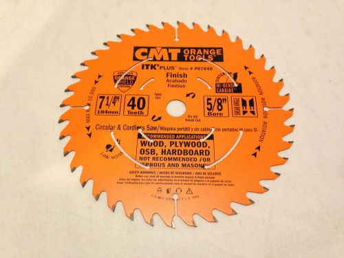 New cmt orange tools itk plus # p07040 7 1/4&#034; 40 teeth finish circular saw blade for sale