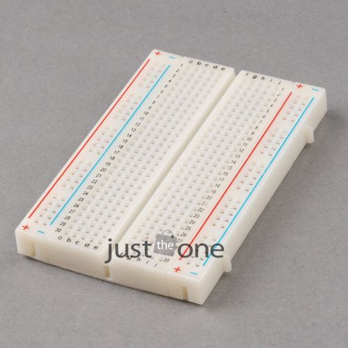 1x White Mini Solderless Breadboard 400 Contacts Available Test Board 8.5x5.5cm