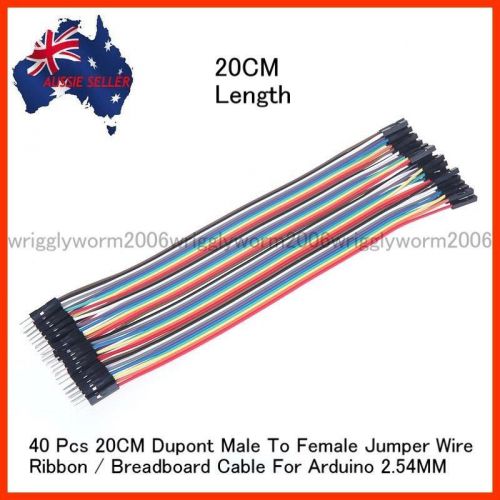 40pcs 20cm dupont male to female  jumper wire  cable pi pic breadboard arduino for sale