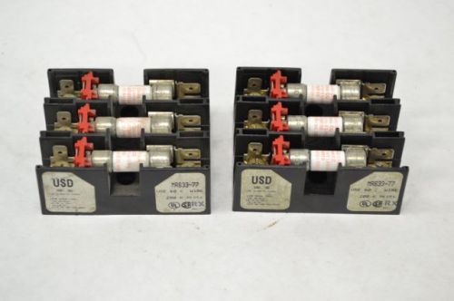LOT 2 CONNECTRON MR633-77 FUSE HOLDER BLOCK 600V 30A AMP B247059