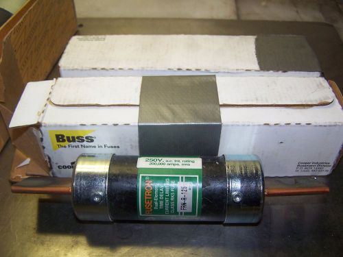 (2) new buss frn-r-125 fusetron fuses class rk5 125 amp 250 v lot of 2 for sale