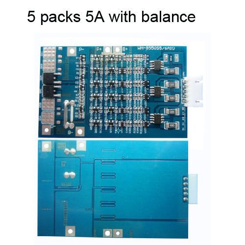 5A Protection Board  For 5 Packs 18V18650 Li-ion Li Battery charger W/ Balance