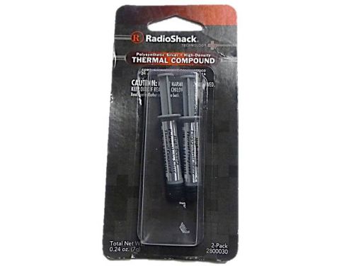 Radioshack polysynthetic silver high-density thermal compound 2pk.  # 2800030 for sale