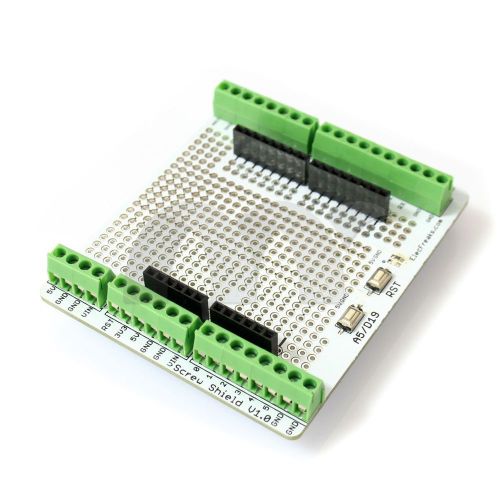Proto Screw Shield Assembled with Mini Breadboard for Arduino
