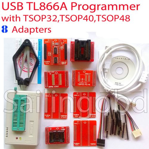 TL866A programmer 8 adapters TL866 AVR IC Bios MCU TSOP32,TSOP40,TSOP48 Adapters