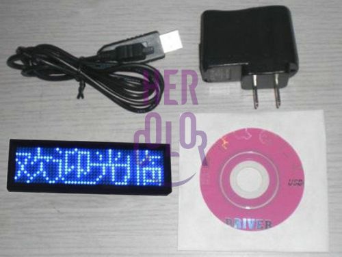 LED Name Badge Tag Sign Display Outdoor Programmable Message Blue Hot Sale