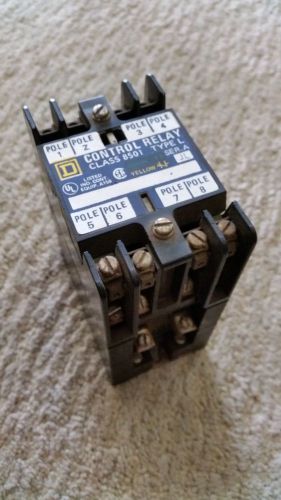Square d 8 pole control relay class 8501 type ls w/ 24v coil for sale