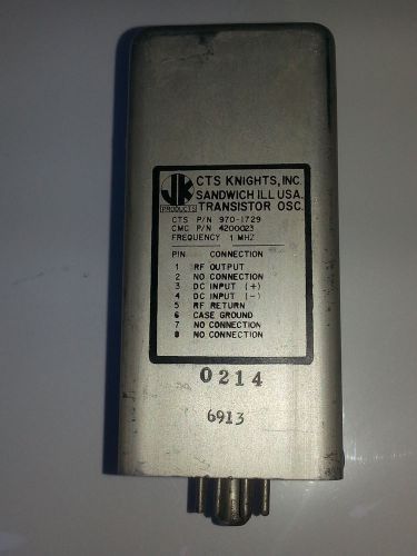 CTS KNIGHTS Transistor Oscillator 1 Mhz